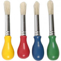 Kids Paint Brushes, D: 13 mm, 4 pcs [HOB-95221]