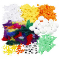 Kit To make Easter Chicks, H: 6 cm, 1 set [HOB-97443]