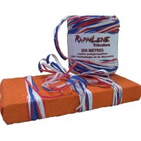 Raffia Synthetic Red/white/Blue - Roll of 200 meters (1 roll) [HV-RAFRWB]