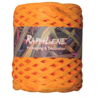 Raffia Synthetic Tangarine - Roll of 200 meters (1 roll) [HV-RAFTA]