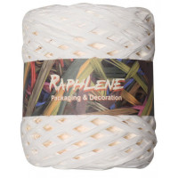 Raffia Synthetic White - Roll of 200 meters (1 roll) [HV-RAFWH]