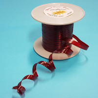 Deco Ribbon 100% Biodegradable Red 6mm x 100 meters and enhanced with metal wire (1 roll) [HV-WDR]