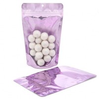 Stand Up Pouches Transparent/Lavender 13x7.9x20.6cm | 57 grams (100 pieces) [ZBGB3LV]