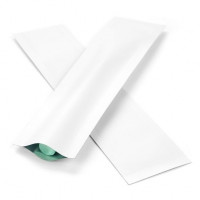 Plastic Bags Matt White 3.8x15.2cm Tamper-proof Heat sealable (100 pieces) [CRB6W]
