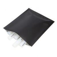Plastic Bags Matt Black 3.8x15.2cm Tamper-proof Heat sealable (100 pieces) [CRB6B]