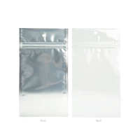 Blue Metallized Hanging Zipper Barrier Bags 12.7 x 20.8 cm (100 Pieces) [HZBB6MBL]