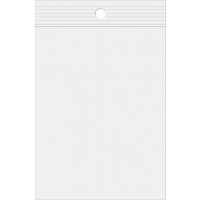 Grip Seal Bags with Hang hole 12.5x7.5cm Crystal Clear PP 50 micron (100 pieces) [ZR53]
