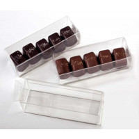 Plastic Gift Boxes for "chocolate" Truffels 3.5x3.5x10.8cm (25 pieces) [FB196]