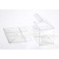 Plastic Gift Boxes 9.5x6.7x7.6cm Crystal Clear with Autolock Bottom (25 pieces) [FPLB215]