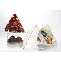 Plastic Gift Boxes Triangular 10.2x5.1x8.9cm Crystal Clear (25 pieces) [FS239]