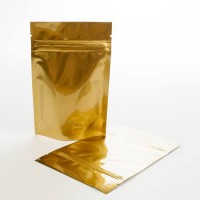 Stand Up Pouches Gold 23x12x34.5cm | 907 grams (100 pieces) [ZBGM6G]