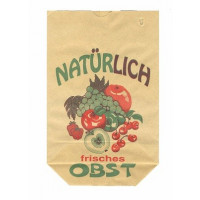 Kreuzbodenbeutel mit Obstdruck - 60 grs (Inhalt 1 kg) 16,5x26cm (100 Stück) [PAK1626B]