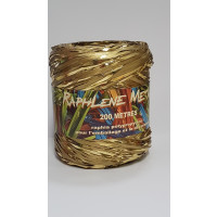 Curling Ribbon Raffia Metal Gold 200 meter (1 roll) [HV-RAM200GO]