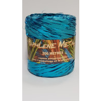 Curling Ribbon Raffia Metal Turquoise 200 meter (1 roll) [HV-RAM200TU]
