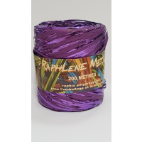 Curling Ribbon Raffia Metal Purple 200 meter (1 roll) [HV-RAM200PU]