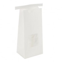 Kraft Bags White Reclosable 10.8x6.4x26.7cm (100 pieces) [TTW2W]