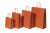 Paper Carrier Bags Orange 22+10x31cm Kraft 90 grams (50 pieces) [PAM2231OR]