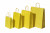 Paper Carrier Bags Yellow 22+10x31cm Kraft 90 grams (50 pieces) [PAM2231Y]