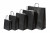 Paper Carrier Bags Black 18+8x22cm Kraft 90 grams (50 pieces) [PAM1822BK]