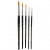 Gold Line Brush, size 1-18, W: 2-7 mm, 5 pcs [HOB-100265]