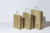 Paper Carrier Bags Gold 32+12x41cm Kraft 100 grams (50 pieces) [PAM3241GO]