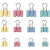 Foldback Clips, W: 15-19-25 mm, 30 mixed [HOB-14202]