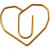 Metal Paperclips, size 30x20 mm, 6 pcs, gold [HOB-14210]