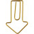 Metal Paperclips, size 40x25 mm, 6 pcs, gold [HOB-14211]
