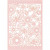 Lace Patterned cardboard, sheet 10.5x15 cm, 200 g, 10 pcs, light red [HOB-216919]