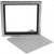 Framed Canvas Panel, outer size 20x20 cm, depth 1.5 cm, 1 pc, white [HOB-226340]