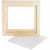 Framed Canvas Panel, outer size 12.8x12.8 cm, depth 1.5 cm, 1 pc, white [HOB-226460]