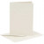 Cards and Envelopes, card size 10.5x15 cm, envelope size 11.5x16.5 cm, 6 sets, off-white [HOB-23011]