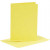 Cards and Envelopes, card size 10,5x15 cm, envelope size 11,5x16,5 cm, yellow, 6sets [HOB-23012]