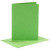 Cards and Envelopes, card size 10,5x15 cm, envelope size 11,5x16,5 cm, green, 6sets [HOB-23015]