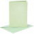 Cards and Envelopes, card size 10,5x15 cm, envelope size 11,5x16,5 cm, light green, mother of pearl, 4sets [HOB-23033]