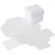 Folding box, size 5,5x5,5 cm,  250 g, white, 10pcs