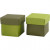 Folding box, size 5,5x5,5 cm,  250 g, dark green/lime green, 10pcs