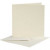 Cards And Envelopes, card size 12.5x12.5 cm, envelope size 13.5x13.5 cm, 10 sets, off-white [HOB-23728]