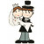 Wedding, H: 50 mm, 4 pcs [HOB-282110]