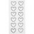 Rhinestone hearts, size 23x21 mm, 12pcs