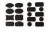 Chalkboard Stickers, sheet 14x18 cm, black, tags, 2mixed sheets