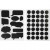 Chalkboard Stickers, sheet 14x18 cm, black, circles and speech bubble, 2mixed sheets