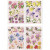 3D Decoupage Motifs, sheet 21x30 cm, flowers and butterflies, 4sheets
