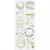 Stickers, sheet 10x24 cm, approx. 17 pc, 1 sheet, gold [HOB-29146]