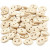 Wooden Buttons, D: 8 mm, 50 pcs [HOB-403011]
