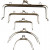 Purse Frames, W: 8-19 cm, 10 pcs, silver-plated [HOB-41380]