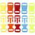 Click Clasp, W: 15 mm, L: 29 mm, 100 pcs, asstd. colours [HOB-41621]