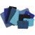 Pencil Cases and Purses, size 20x9 cm, size 10x13 cm, blue harmony, 10pcs