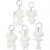 Fabric Figures with key rings, H: 6-10 cm, 5 pcs [HOB-49503]