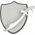 Sword and shield, size 35+40 cm, 1 set, grey, white [HOB-49887]